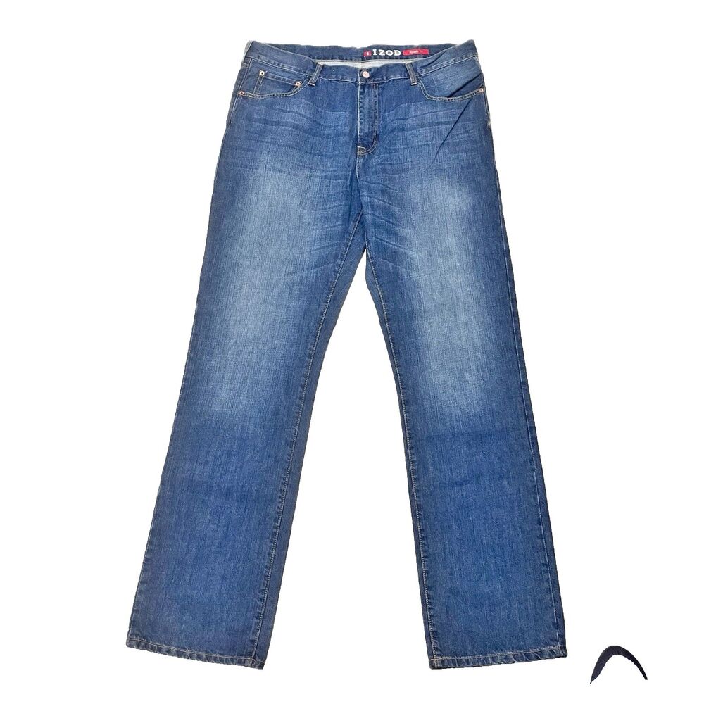 IZOD Blue Denim Relaxed Fit Jeans Size 38 X 36